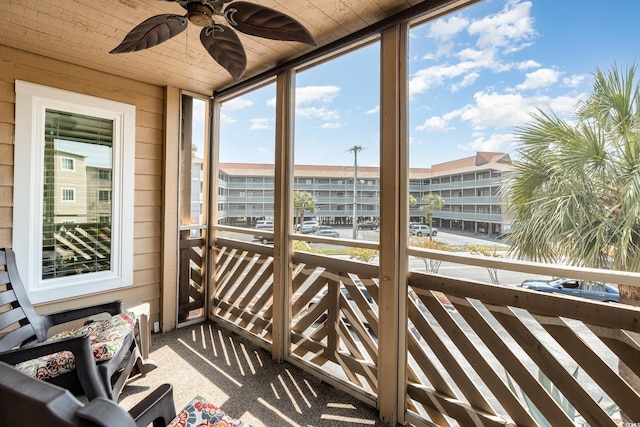 609 Hillside Dr S Unit C-10, North Myrtle Beach, SC 29582 - sunroom with a ceiling fan and healthy amount of natural light