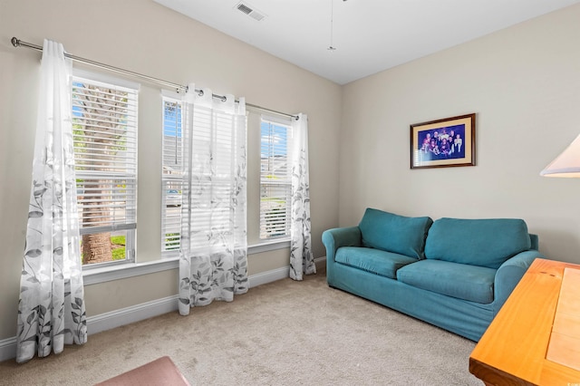 232 Je Edward Dr Unit 21, Myrtle Beach, SC 29588 - living area featuring baseboards, carpet, and visible vents