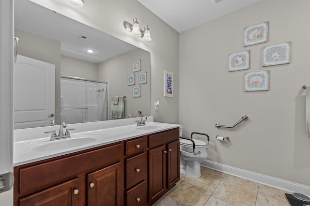 232 Je Edward Dr Unit 21, Myrtle Beach, SC 29588 - full bath featuring baseboards, a shower stall, a sink, and tile patterned flooring