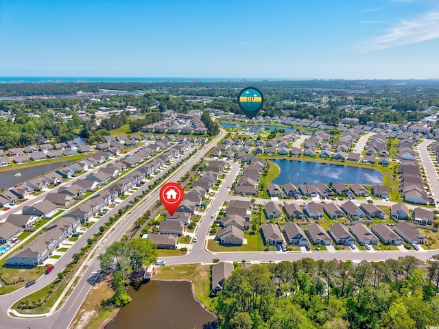 962 Witherbee Way, Little River, SC 29566 - drone / aerial view featuring a water view and a residential view
