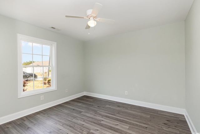 469 Overcrest St, Myrtle Beach, SC 29579 - spare room with dark wood-type flooring and ceiling fan