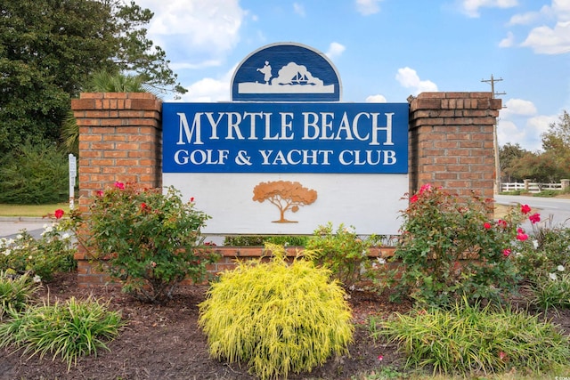 view of community sign