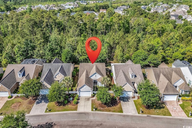 birds eye view of property featuring a residential view