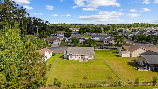 aerial view of residential area