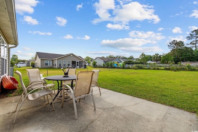 view of patio featuring a residential view
