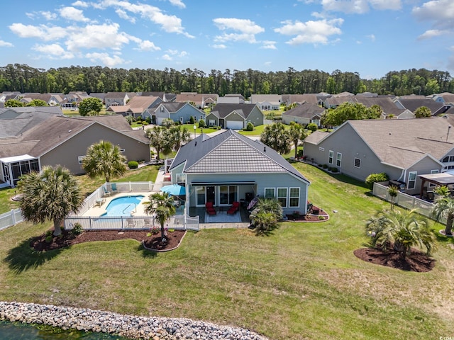 2940 Tigers Eye Rd, Little River, SC 29566 - aerial perspective of suburban area featuring a pool area