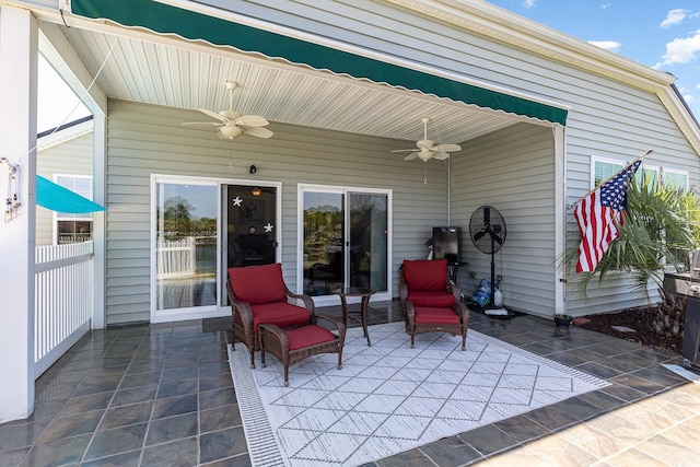 2940 Tigers Eye Rd, Little River, SC 29566 - view of patio featuring ceiling fan