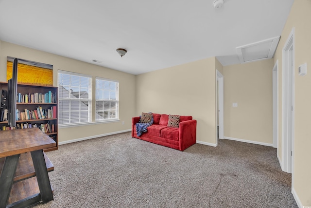 381 Winslow Ave, Myrtle Beach, SC 29588 - living area featuring visible vents, carpet, and baseboards