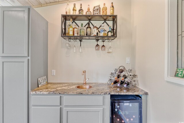 bar featuring wet bar and wine cooler