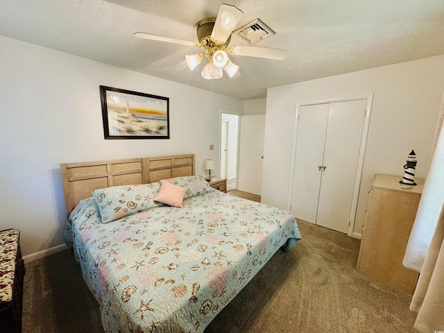 801 Talbot Cir, Myrtle Beach, SC 29577 - carpeted bedroom featuring a closet, ceiling fan, and baseboards