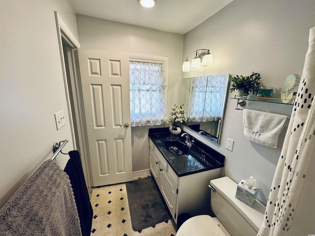 801 Talbot Cir, Myrtle Beach, SC 29577 - bathroom featuring vanity, toilet, and tile patterned floors