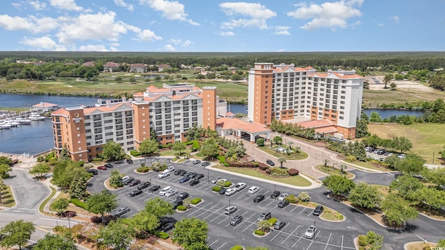8121 Amalfi Pl Unit 4-801, Myrtle Beach, SC 29572 - drone / aerial view of a large body of water and apartment complex / building