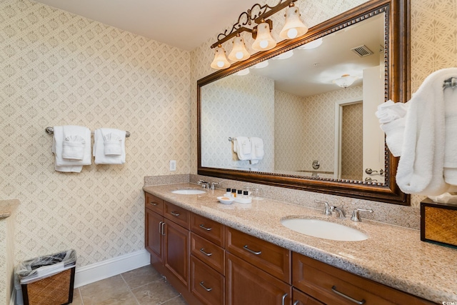8121 Amalfi Pl Unit 4-801, Myrtle Beach, SC 29572 - full bathroom featuring double vanity and tile patterned flooring
