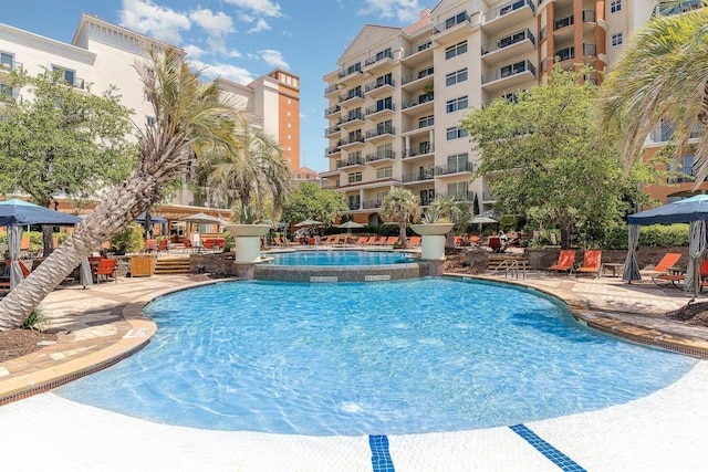 8121 Amalfi Pl Unit 4-801, Myrtle Beach, SC 29572 - community pool featuring a gazebo and a patio area