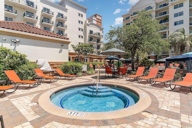 8121 Amalfi Pl Unit 4-801, Myrtle Beach, SC 29572 - view of swimming pool featuring a swimming pool, a gazebo, and a patio area