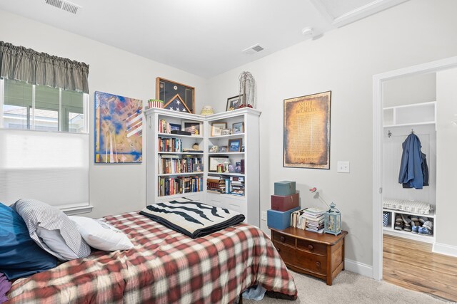 1048 Longwood Bluffs Cir, Murrells Inlet, SC 29576 - carpeted bedroom featuring baseboards and attic access