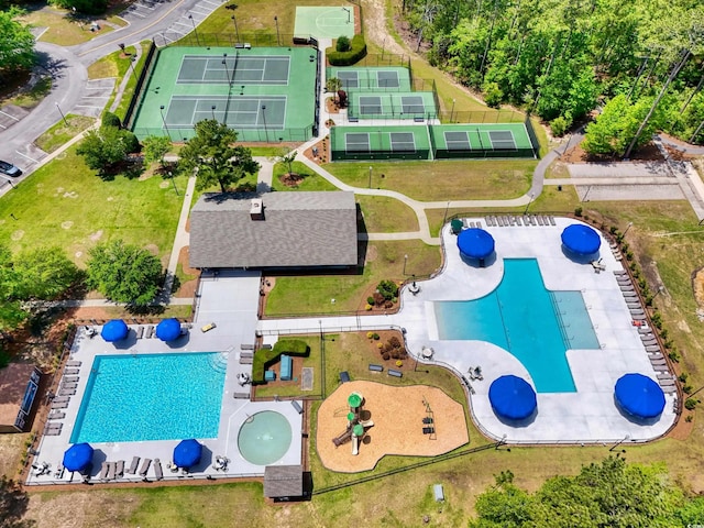 1048 Longwood Bluffs Cir, Murrells Inlet, SC 29576 - drone / aerial view of a pool
