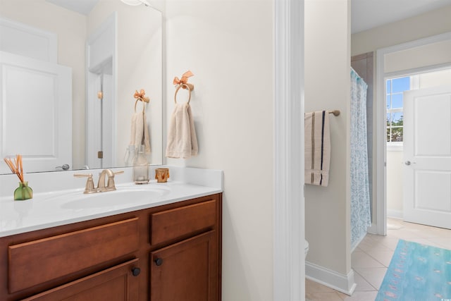 2089 Suncrest Dr, Myrtle Beach, SC 29577 - bathroom featuring tile patterned floors, baseboards, vanity, and toilet
