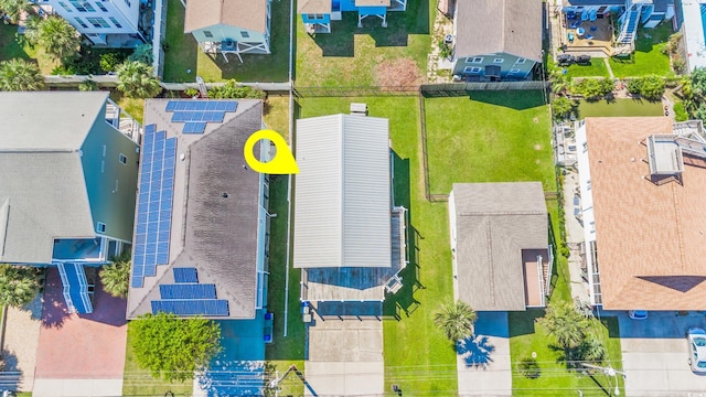 aerial view with a residential view