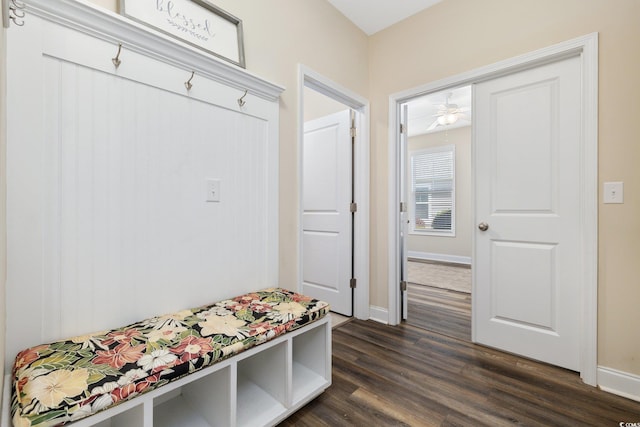 179 Hyacinth Loop, Murrells Inlet, SC 29576 - mudroom with baseboards and dark wood-type flooring