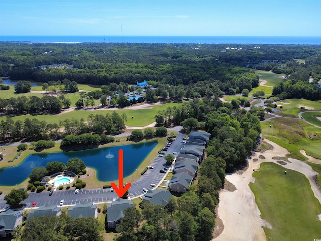 1041 Blue Stem Dr Unit 37A, Pawleys Island, SC 29585 - aerial view of property and surrounding area with a nearby body of water and a local golf course