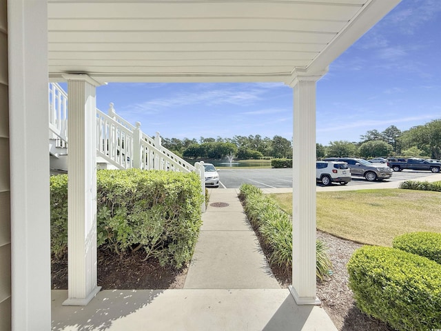 1041 Blue Stem Dr Unit 37A, Pawleys Island, SC 29585 - view of patio / terrace featuring stairway