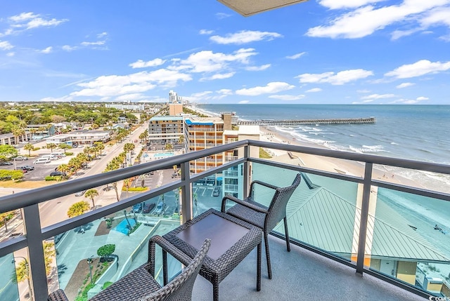 107 S Ocean Blvd Unit 1001, Myrtle Beach, SC 29577 - balcony featuring a water view