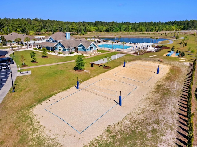 4609 Day Lily Run St, Myrtle Beach, SC 29579 - bird's eye view of a heavily wooded area, a large body of water, and a pool