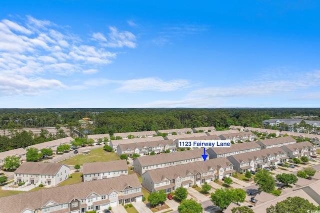 1123 Fairway Ln Unit 1123, Conway, SC 29526 - aerial view with a wooded view and a residential view