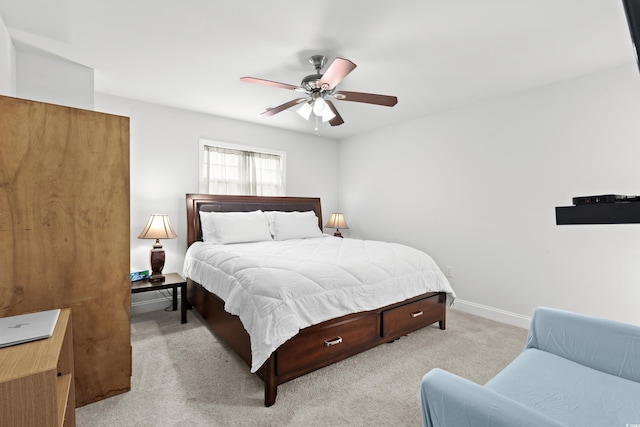 4246 Livorn Loop, Myrtle Beach, SC 29579 - bedroom with light colored carpet, baseboards, and a ceiling fan