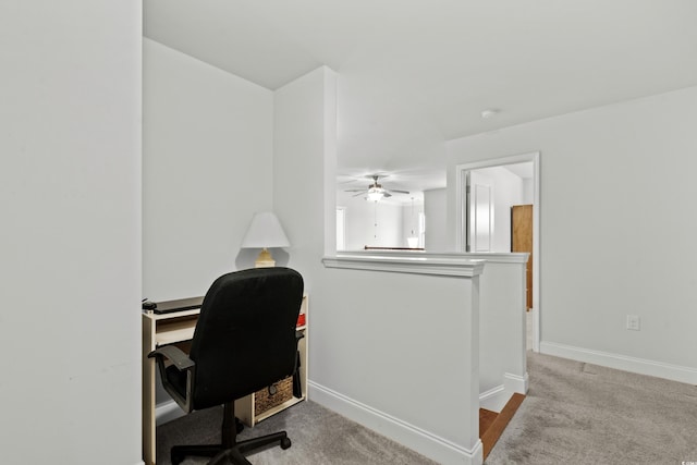 4246 Livorn Loop, Myrtle Beach, SC 29579 - carpeted home office featuring baseboards and ceiling fan