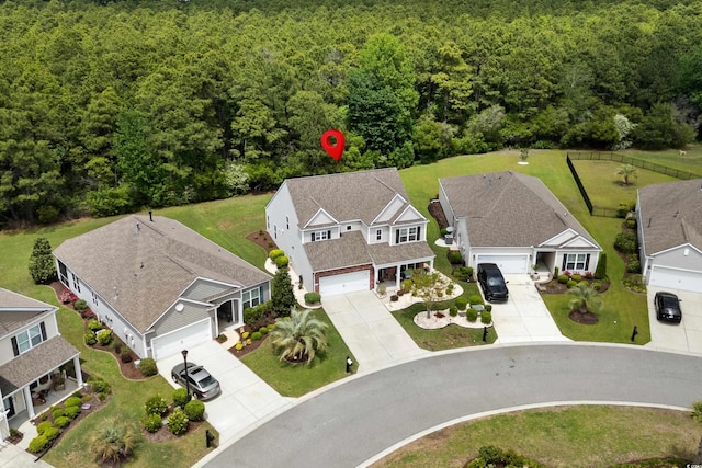 4246 Livorn Loop, Myrtle Beach, SC 29579 - aerial view featuring a wooded view and a residential view