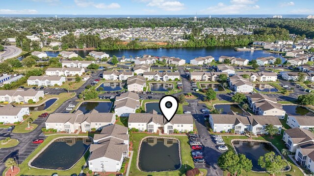 2258 Essex Dr Unit G, Surfside Beach, SC 29575 - aerial view with a water view and a residential view