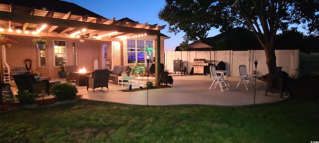 1717 Perdiz Covey Ct, Myrtle Beach, SC 29588 - view of patio / terrace with an outdoor fire pit and a pergola