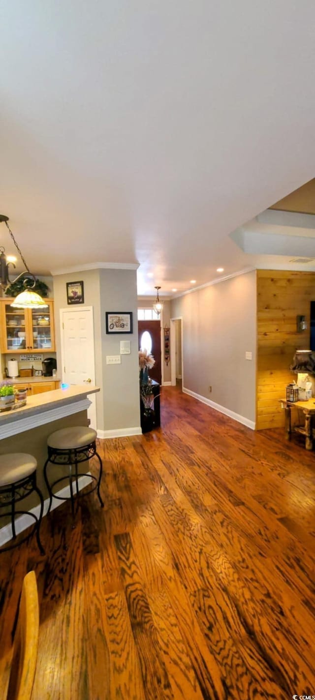 1717 Perdiz Covey Ct, Myrtle Beach, SC 29588 - living area with wood finished floors, ornamental molding, and baseboards