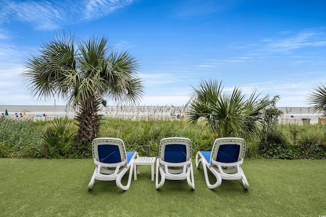 201 N Ocean Blvd Unit 2536, Myrtle Beach, SC 29572 - view of green lawn featuring view of water and beach