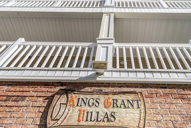 exterior details with brick siding