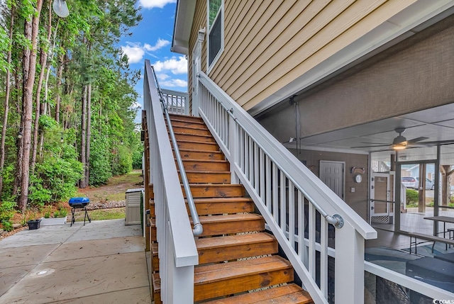 view of stairway