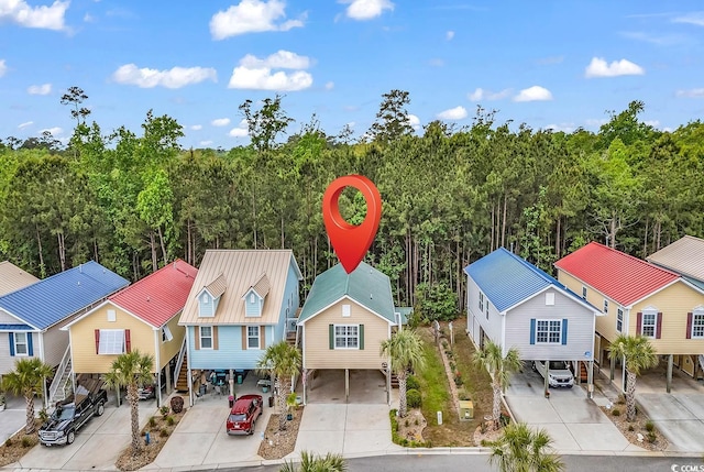 aerial view of residential area