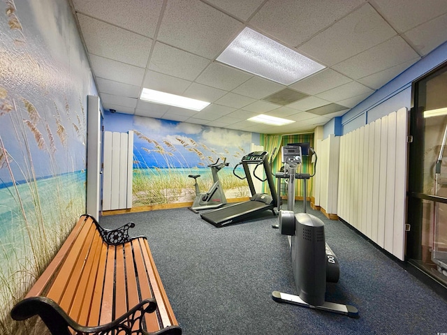 200 76th Ave N Unit 408, Myrtle Beach, SC 29572 - exercise area featuring a drop ceiling