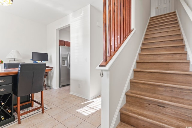 157 Olde Towne Way Unit 4, Myrtle Beach, SC 29588 - stairs with tile patterned floors and baseboards