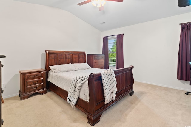 157 Olde Towne Way Unit 4, Myrtle Beach, SC 29588 - bedroom with light colored carpet, lofted ceiling, baseboards, and visible vents