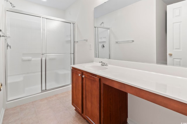 157 Olde Towne Way Unit 4, Myrtle Beach, SC 29588 - bathroom with vanity, tile patterned flooring, and a shower stall