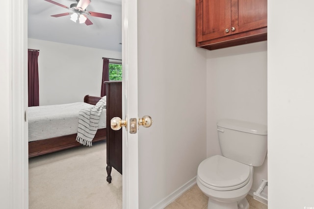 157 Olde Towne Way Unit 4, Myrtle Beach, SC 29588 - bathroom with toilet, baseboards, and a ceiling fan