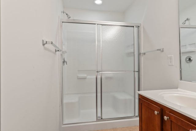 157 Olde Towne Way Unit 4, Myrtle Beach, SC 29588 - bathroom featuring vanity and a shower stall