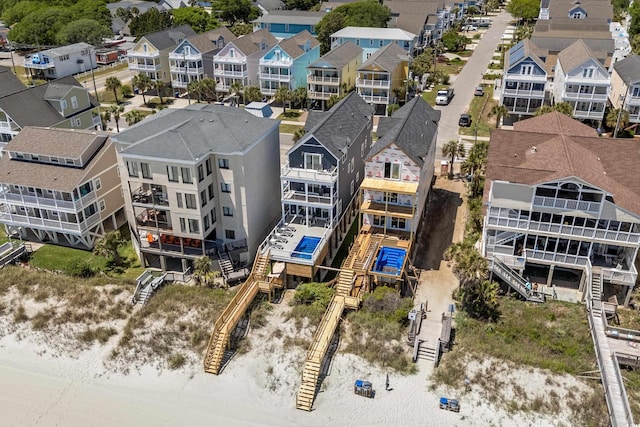 aerial view with a residential view