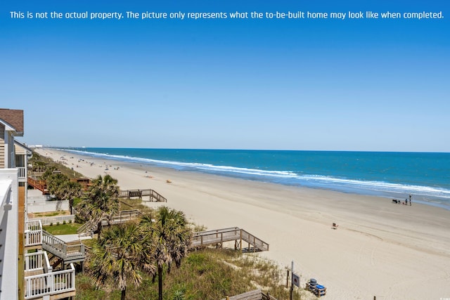 water view with a view of the beach