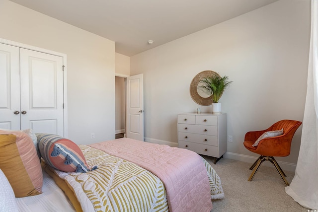 725 Choctaw Dr, Conway, SC 29526 - bedroom featuring light carpet, a closet, and baseboards