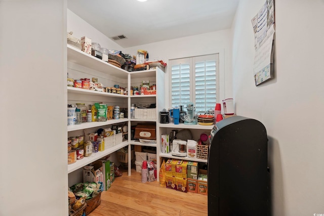 pantry with visible vents