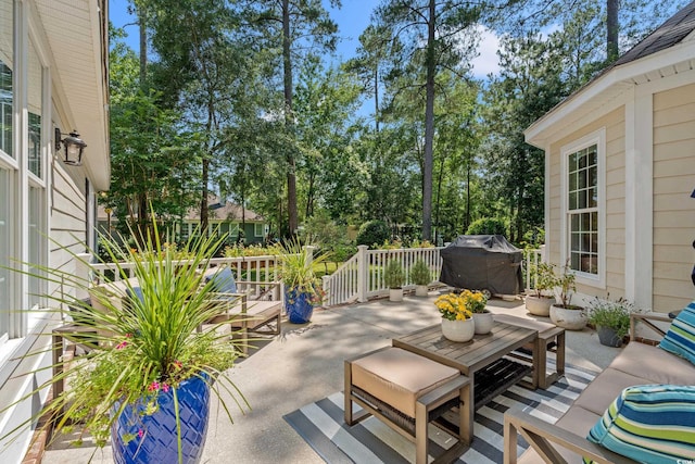 93 Knotty Pine Way, Murrells Inlet, SC 29576 - view of patio / terrace featuring grilling area and an outdoor living space